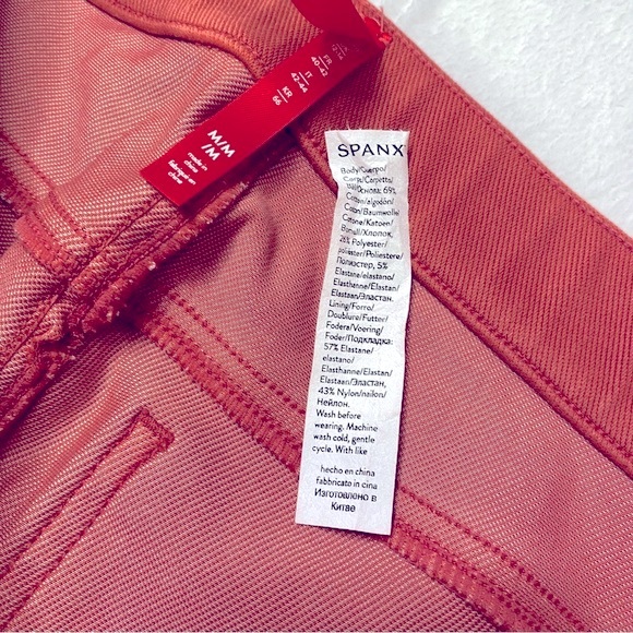 Spanx Jeanish Leggings High Rise Pull On Pant Island Red Women's Size Medium EUC - Picture 12 of 12